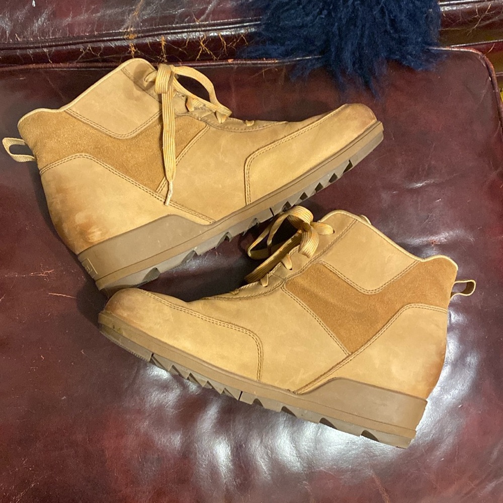 Sorel Evie Wedge Ankle Lace-up Leather Boots